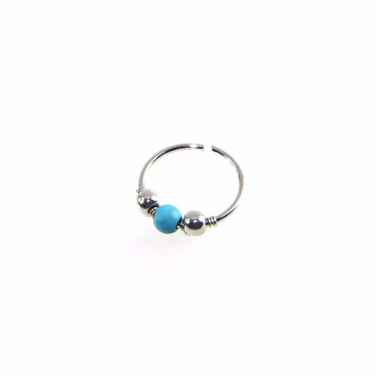 3Pcs/Set Retro Round Beads Nose Ring Earrings Nostril Hoop Body Piercing Jewelry 6mm/8mm/10mm