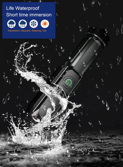 High Strong Flash Light Portable Rechargeable Spotlights High Power LED Flashlight Camping Ultra Powerful Flashlight Lamp Work