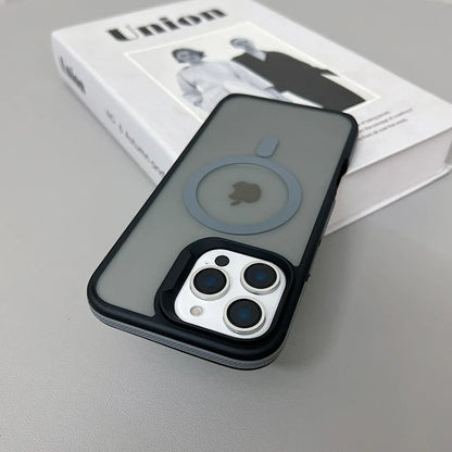 Luxury Magnetic Color Matte Translucent Armor Shockproof Case For iPhone  13 14 ProMax Magsafe Wireless Charge Cover