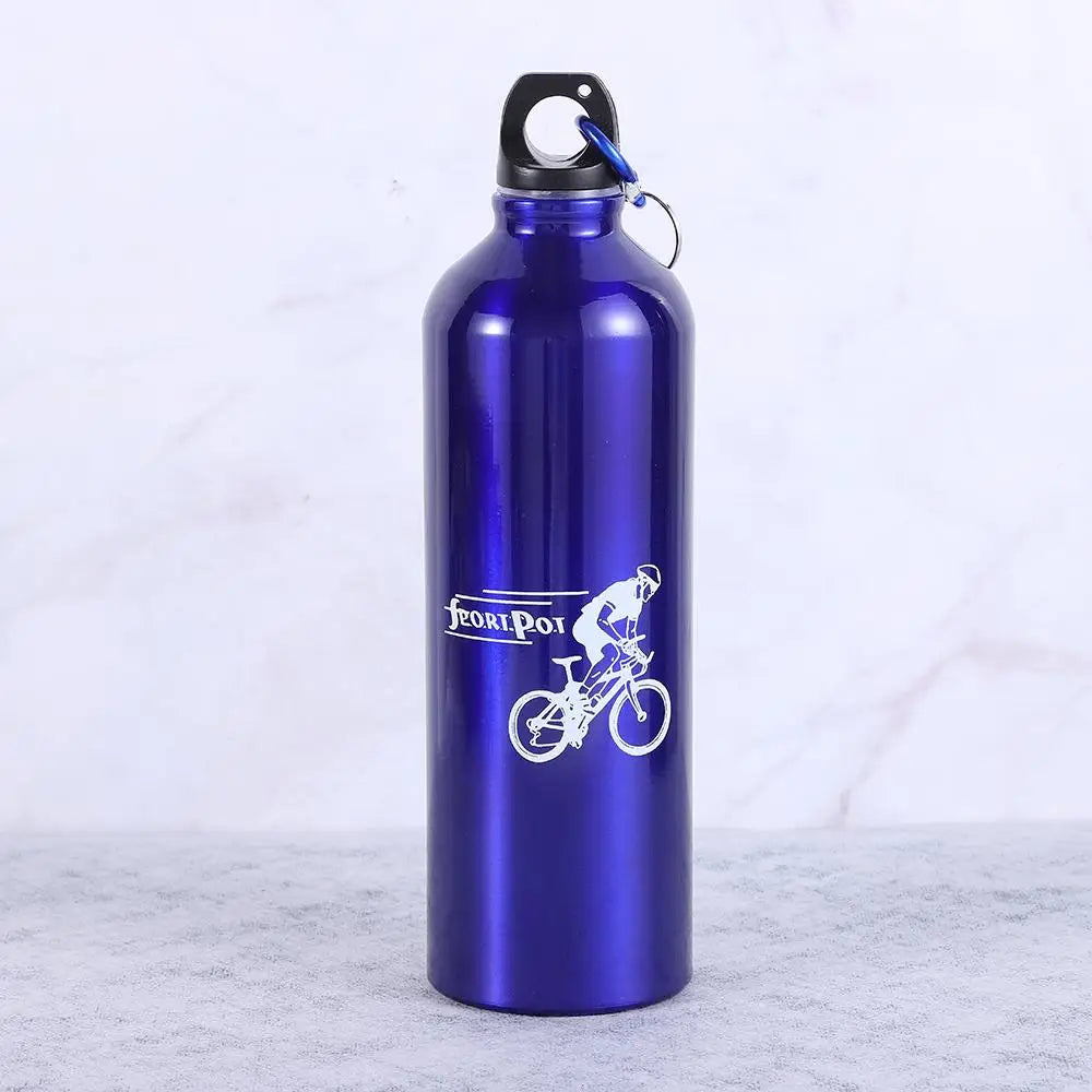 Aluminum Alloy 750ml Bicycle Water Bottle Food Grade Sports Fitness Running Riding Camping Hiking Kettle Leak-proof Bike Bottle