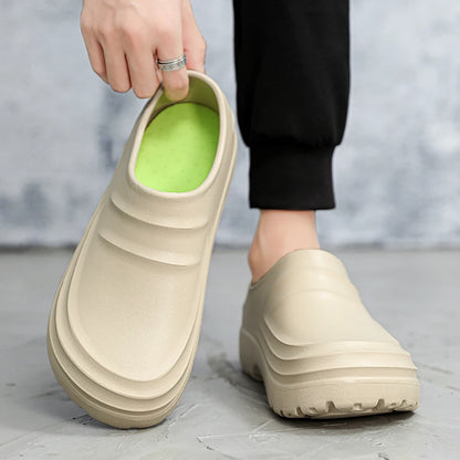 Chef Shoes For Men Kitchen Working Soft Rubber Sandals Garden Shoes Clogs Big Size 47 48