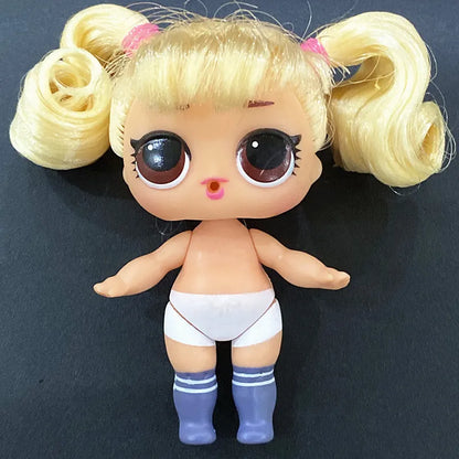 Collection Series 5 Hairgoals Change Color 8cm Big Sister Hair Dolls Lols Bhaddie Doll Set Splatters set Kids Playing Toy Gift