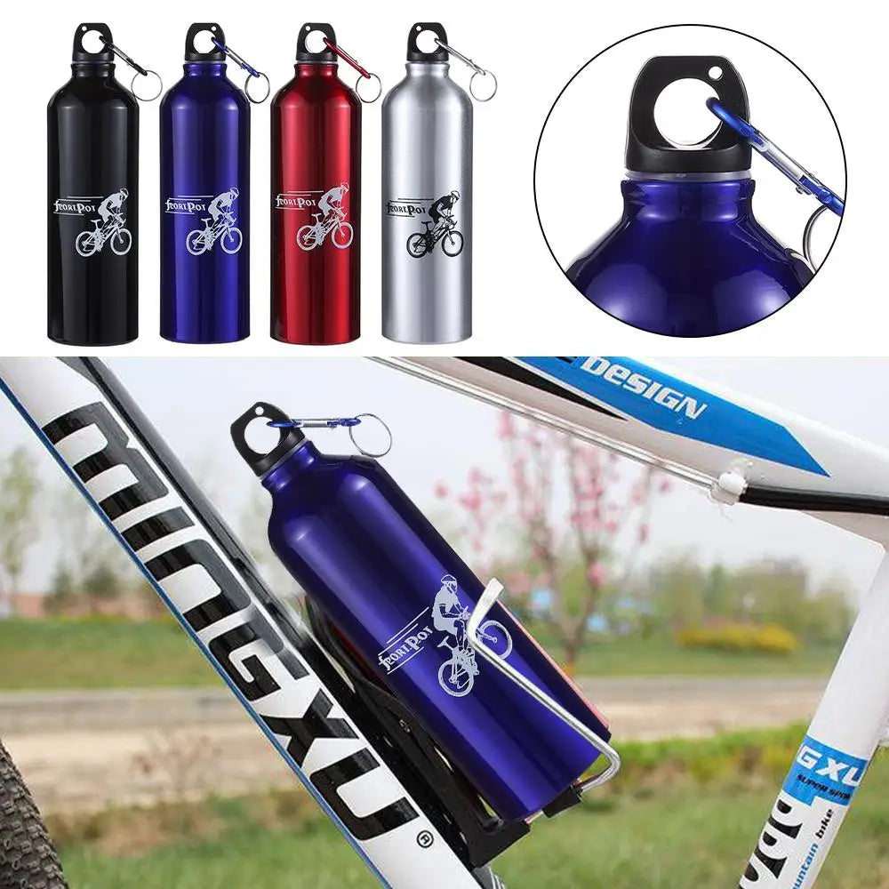Aluminum Alloy 750ml Bicycle Water Bottle Food Grade Sports Fitness Running Riding Camping Hiking Kettle Leak-proof Bike Bottle