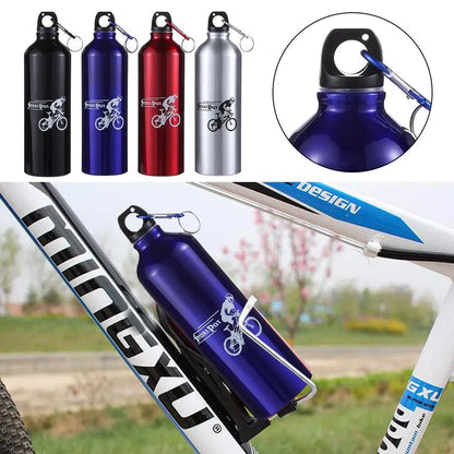 Aluminum Alloy 750ml Bicycle Water Bottle Food Grade Sports Fitness Running Riding Camping Hiking Kettle Leak-proof Bike Bottle