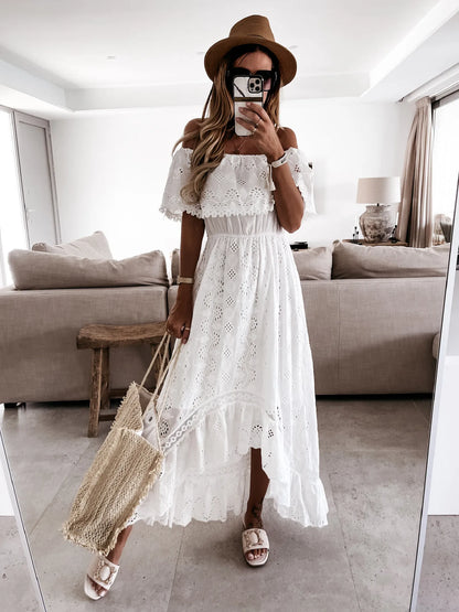 Elegant Summer White Dress for Women