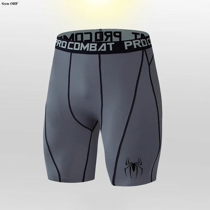 MMA Men Shorts Fitness Workout Inseam Bodybuilding Knickers Male Muscle Alive Elastic Compression Tights Skinny Legging