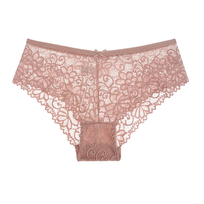 5 pezzi/set slip in rete M-2XL mutandine in pizzo biancheria intima sexy trasparente mutandine a vita bassa ragazze intimo lingerie