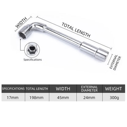 Socket wrench L type 7 type pipe type double head elbow perforated hexagon socket pipe wrench set