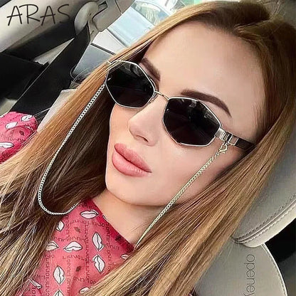Designer Unique Polygonal Sun Glasses
