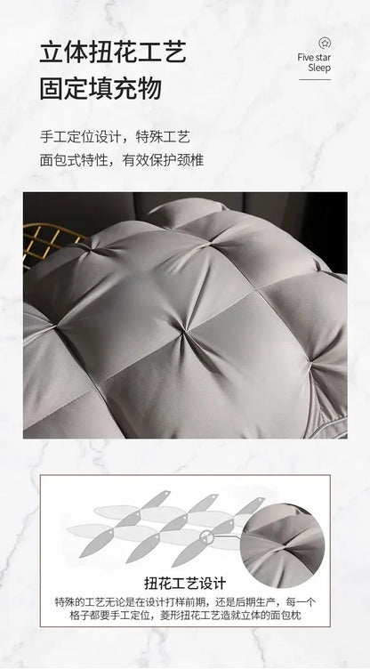 bilateral twisted flower pillow super soft sleep cervical spine protection household single pillow core pair does not collapse