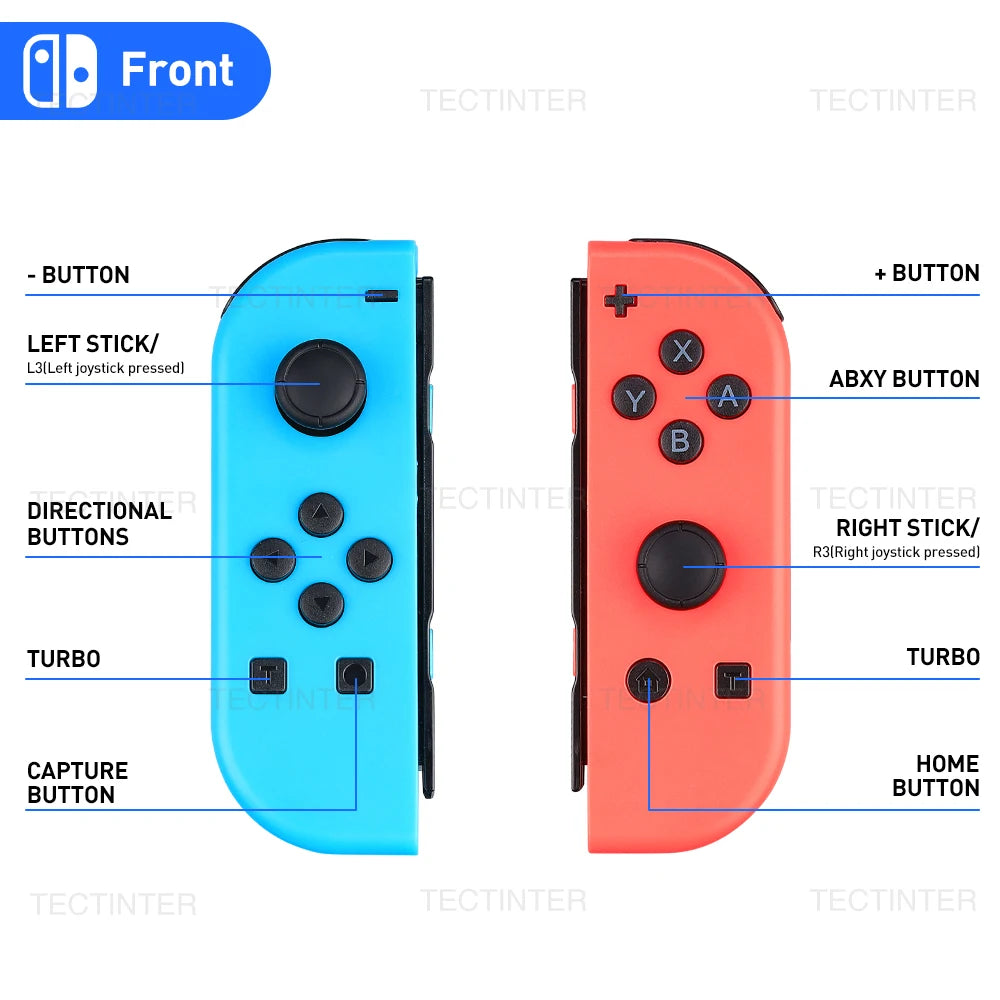 Compatibile con NS Switch/Lite/OLED Controller Joypad Wireless Joystick Gamepad Controle con funzione Wake-up/Screenshot