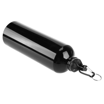 Botella de agua de aluminio, para exteriores, para hacer ejercicio, para deportes, con tapa, fácil de transportar.