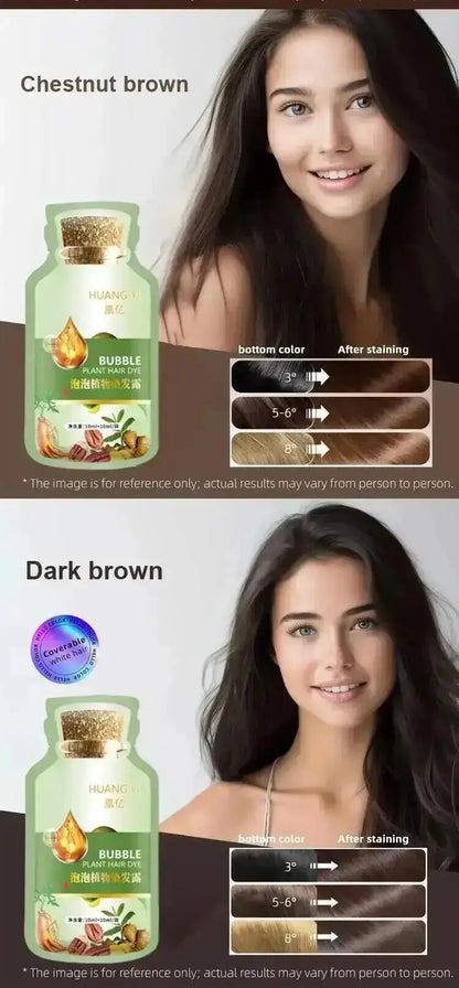 Natural Plant Herbal Hair Dye Shampoo 5 Minutes Change Hair Color Non-irritating Repairs Gray White Fashion Hair Care Women Men
