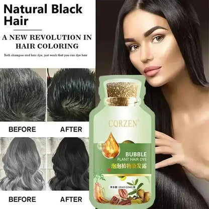 Natural Plant Herbal Hair Dye Shampoo 5 Minutes Change Hair Color Non-irritating Repairs Gray White Fashion Hair Care Women Men