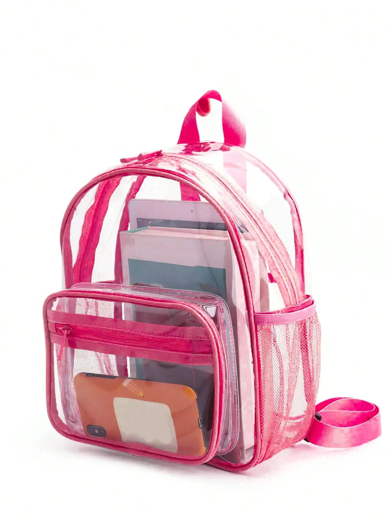 Transparent Contrasting Color Waterproof Children'S Backpack Suitable For Girls, Boys, Swimming, Outdoor Sports, And Travel