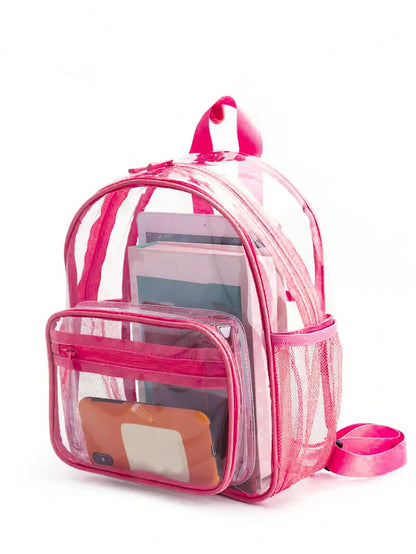 Transparent Contrasting Color Waterproof Children'S Backpack Suitable For Girls, Boys, Swimming, Outdoor Sports, And Travel