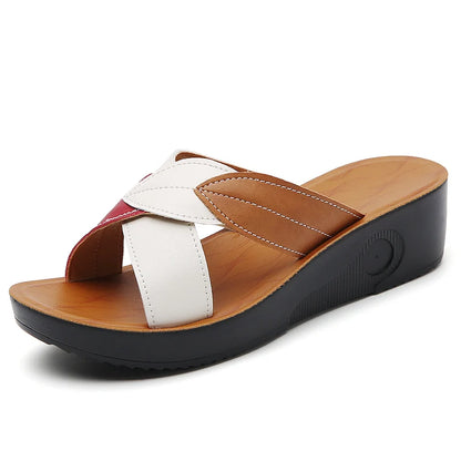 Summer Women Wedge Sandals Premium Orthopedic Open Toe Sandals Vintage Anti-slip Leather Casual Female National style Shoes