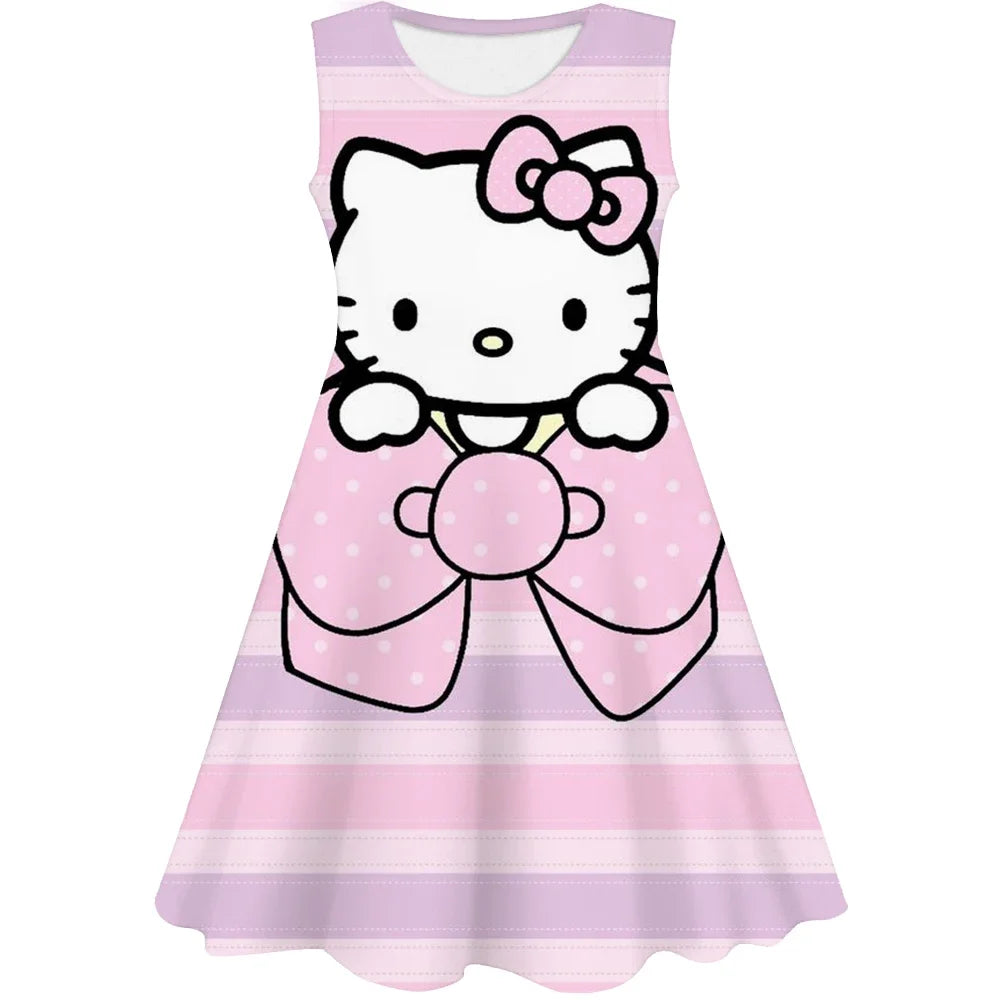 3D Printing Glisten Summer Barbie I Am Kenough Princess Dress Girls Women Short Sleeve Costume Party Dresses Children Clothes