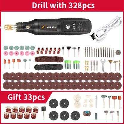 Strumento per incisione USB, utensile Dremel, trapano a batteria, utensile rotante, mini trapano elettrico senza fili, lucidatrice ricaricabile