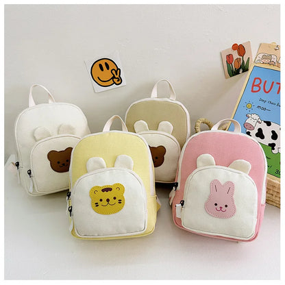 Children's Kindergarten Backpack Cute Cartoon Toddlers Girls' School Backpack Fashion Lightweight Kids Boys Canvas Shoulder Bag