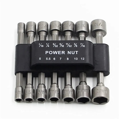 9/14pcs Powerful Socket Inner Hexagonal Wrench Hexagonal Handle Screwdriver Socket Bit Extension Rod Pneumatic Hand Tool Set