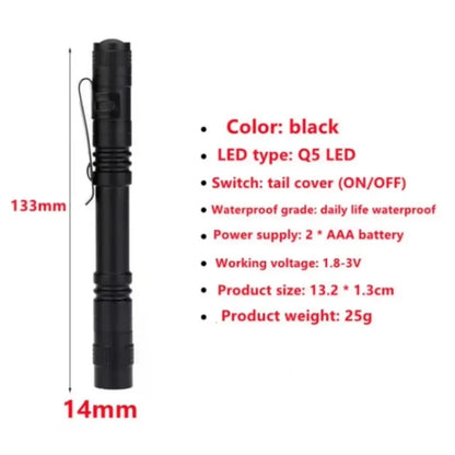 LED Flashlight 1000 lumens Mini Portable Switch Mode LED Flashlight For Daily lighting Dentists Camping Outdoor Lighting