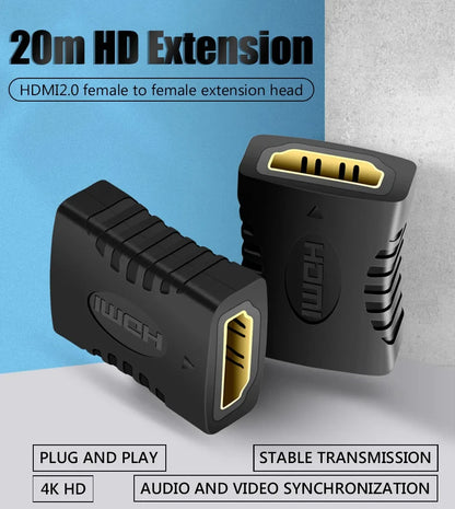 4K HDMI Extender Female To Female Converter Extension Audio Adapter For Monitor Display Laptop PS4/3 PC TV Hdmi Cable Extension