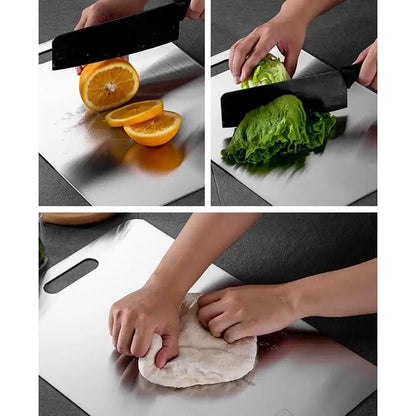 Board Kitchen Titanium Cutting Boards For Stainless  304 Steel Thickened Double-Sided Food Grade Portable Fruit Meat Chopping