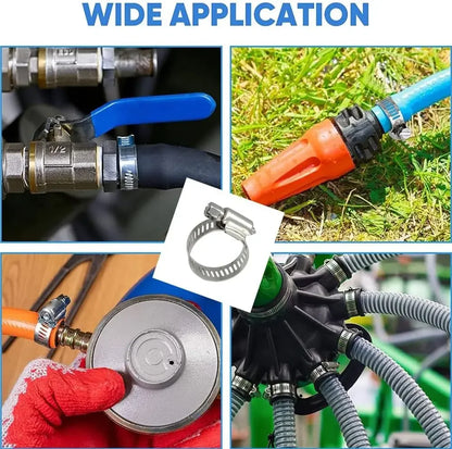 Abrazadera de tubo de combustible para automóvil ajustable, abrazadera de manguera de acero inoxidable con tornillo sin fin, alicates, herramientas para grifos, tuberías de agua y sujetadores.