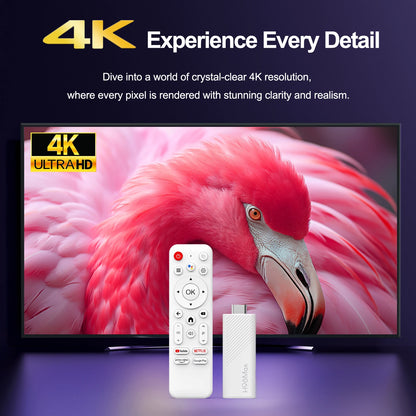 H96 MAX Android TV Stick Allwinner H313 with 2.4G Wifi 5G Wifi6 Dual Brand 8GB 16GB 4K 3D HDR Goole Voice Remote