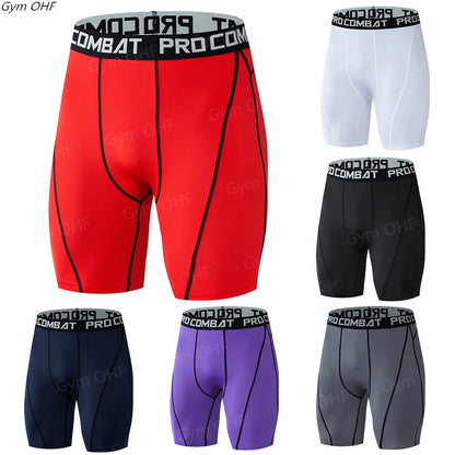 MMA Men Shorts Fitness Workout Inseam Bodybuilding Knickers Male Muscle Alive Elastic Compression Tights Skinny Legging