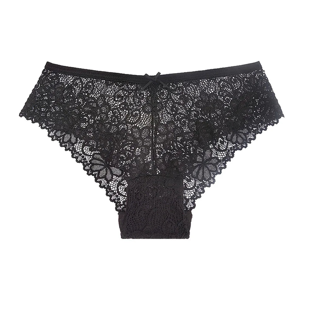 5 pezzi/set slip in rete M-2XL mutandine in pizzo biancheria intima sexy trasparente mutandine a vita bassa ragazze intimo lingerie