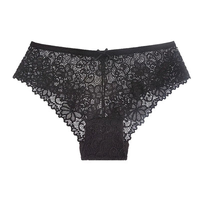 5 pezzi/set slip in rete M-2XL mutandine in pizzo biancheria intima sexy trasparente mutandine a vita bassa ragazze intimo lingerie