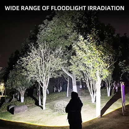 High Strong Flash Light Portable Rechargeable Spotlights High Power LED Flashlight Camping Ultra Powerful Flashlight Lamp Work