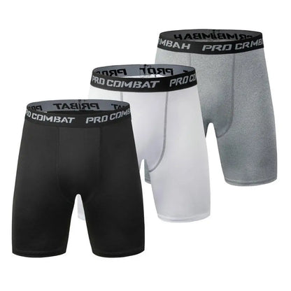 Mallas deportivas para hombre, pantalones de fitness, mallas de compresión elástica, pantalones cortos de entrenamiento para correr en el gimnasio, pantalones cortos de secado rápido.