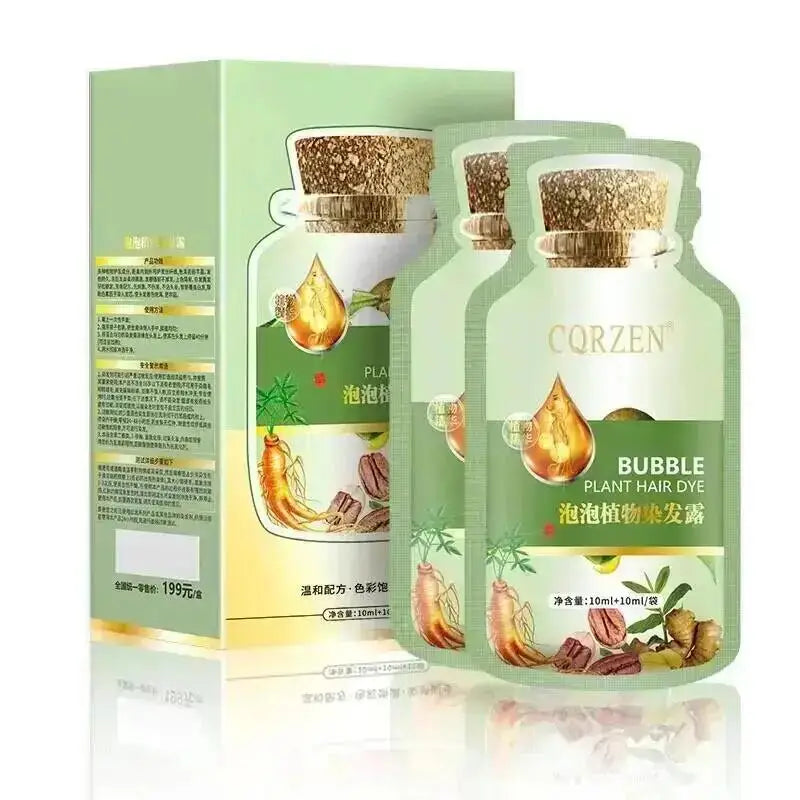 Natural Plant Herbal Hair Dye Shampoo 5 Minutes Change Hair Color Non-irritating Repairs Gray White Fashion Hair Care Women Men
