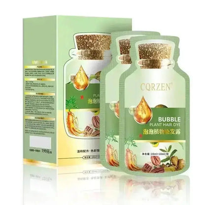 Natural Plant Herbal Hair Dye Shampoo 5 Minutes Change Hair Color Non-irritating Repairs Gray White Fashion Hair Care Women Men