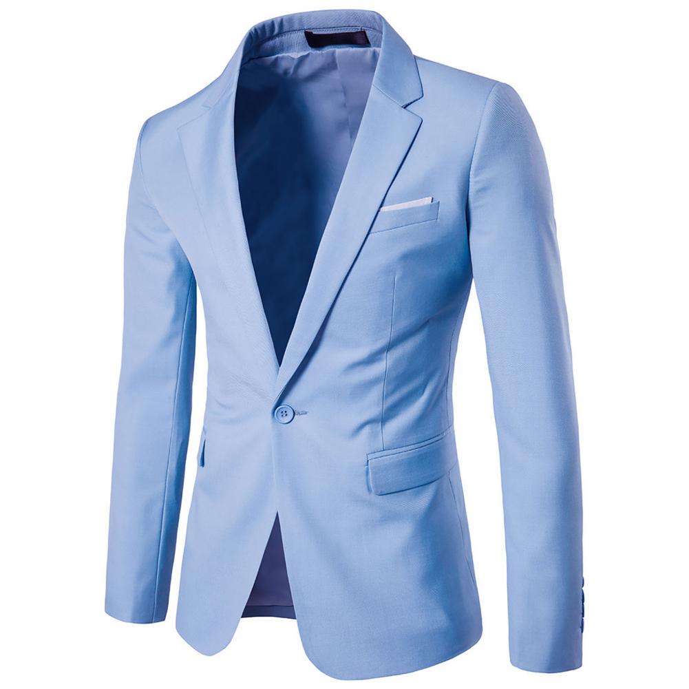Men Blazer High Quality Business Slim Fit Single Buttons Suits Jacket Men Slim Fit Casual Wedding Groom Blazer Coats Suit Coat