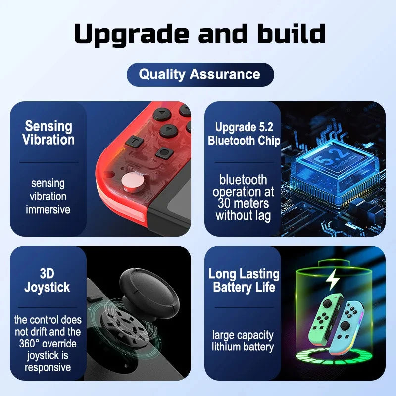 Compatibile con NS Switch/Lite/OLED Controller Joypad Wireless Joystick Gamepad Controle con funzione Wake-up/Screenshot