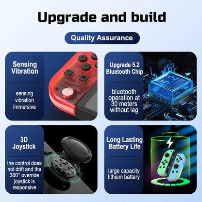 Compatibile con NS Switch/Lite/OLED Controller Joypad Wireless Joystick Gamepad Controle con funzione Wake-up/Screenshot