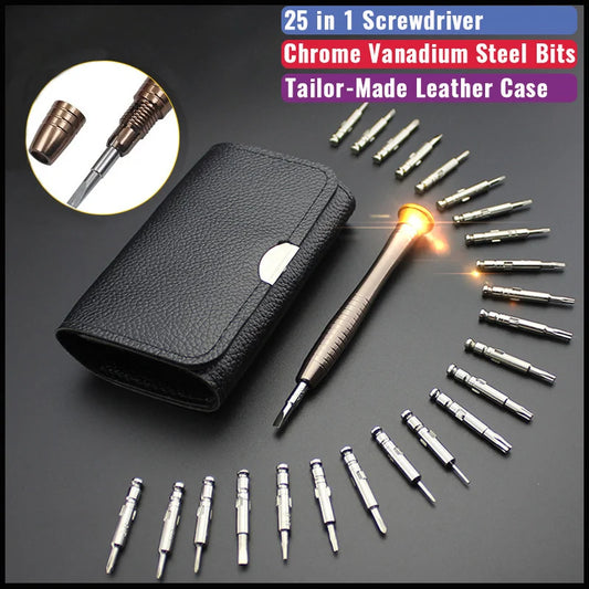 Precision Screwdriver Set 25 in 1 Phillips Torx Screw Driver Bits Professional Repair Hand Tools for iPhone PC Camera Watch