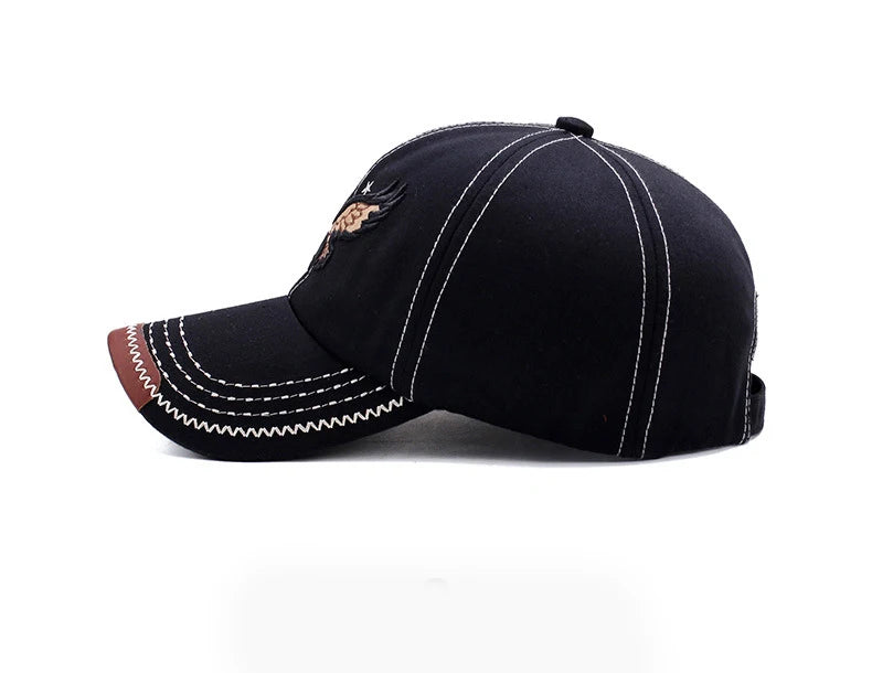 Hats Men'S And Women'S Four-Season Shade Baseball Cap Eagle Embroidery Korean Version Trendy Casual Couple Sunscreen Sun Hat