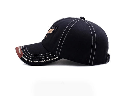 Hats Men'S And Women'S Four-Season Shade Baseball Cap Eagle Embroidery Korean Version Trendy Casual Couple Sunscreen Sun Hat