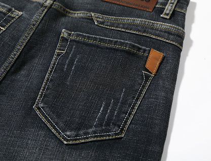 Summer Shorts Jeans Men Denim Pants Stretch Dark Blue Fashion Design Men's Jeans Slim Straight Male Short Jeans Hombre