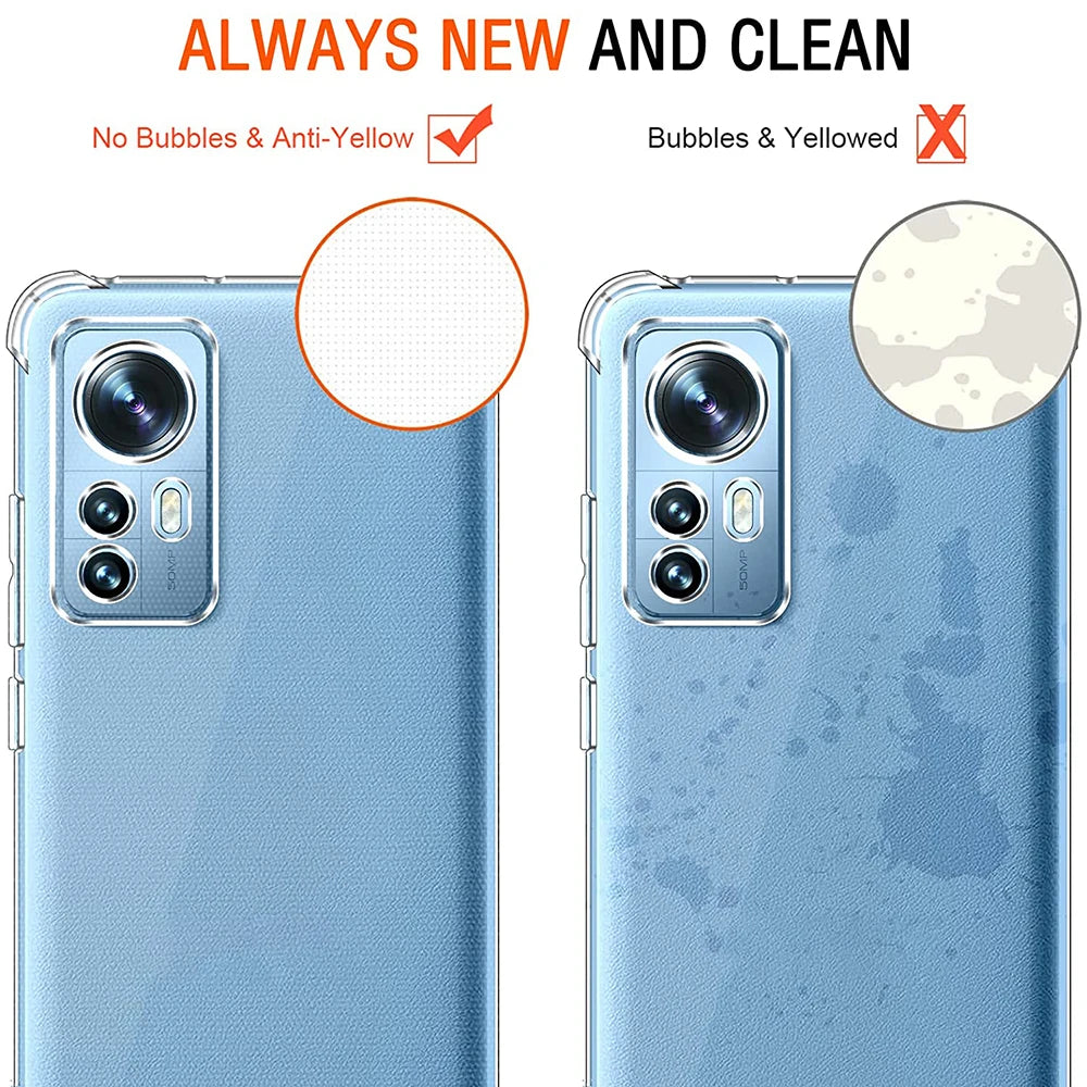 Shockproof Silicone Soft Case For Xiaomi Redmi Note 11 11S 11T 10 10S 10T 9 8 Pro 10A 10C 9A 9C 9T Clear Ultra Thin Back Cover