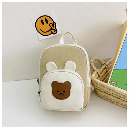 Children's Kindergarten Backpack Cute Cartoon Toddlers Girls' School Backpack Fashion Lightweight Kids Boys Canvas Shoulder Bag