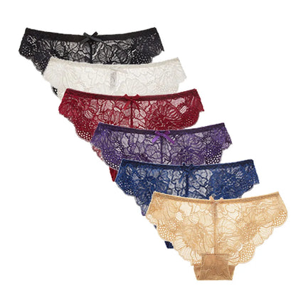 5 pezzi/set slip in rete M-2XL mutandine in pizzo biancheria intima sexy trasparente mutandine a vita bassa ragazze intimo lingerie