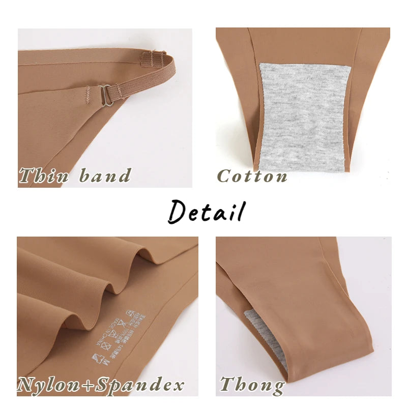 Women's Sexy Panties Temptation Bikini Seamless Female Underwear Thin Belt Thong for Women Fashion Briefs Elasticity Lingerie
