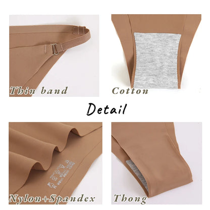 Women's Sexy Panties Temptation Bikini Seamless Female Underwear Thin Belt Thong for Women Fashion Briefs Elasticity Lingerie