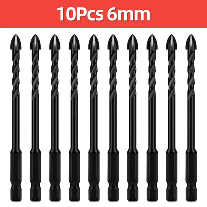 Cross Hex Drill Bit Set For Concrete Porcelain Tile Glass Metal Professional Multifunction Drill Bits Kit Tools Carbide Drills